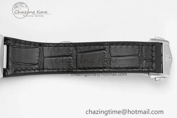 Constellation Black Ceramic SS 8F 1:1 Best Edition White Textured Dial on Black Gummy Strap A Stretchable 7803