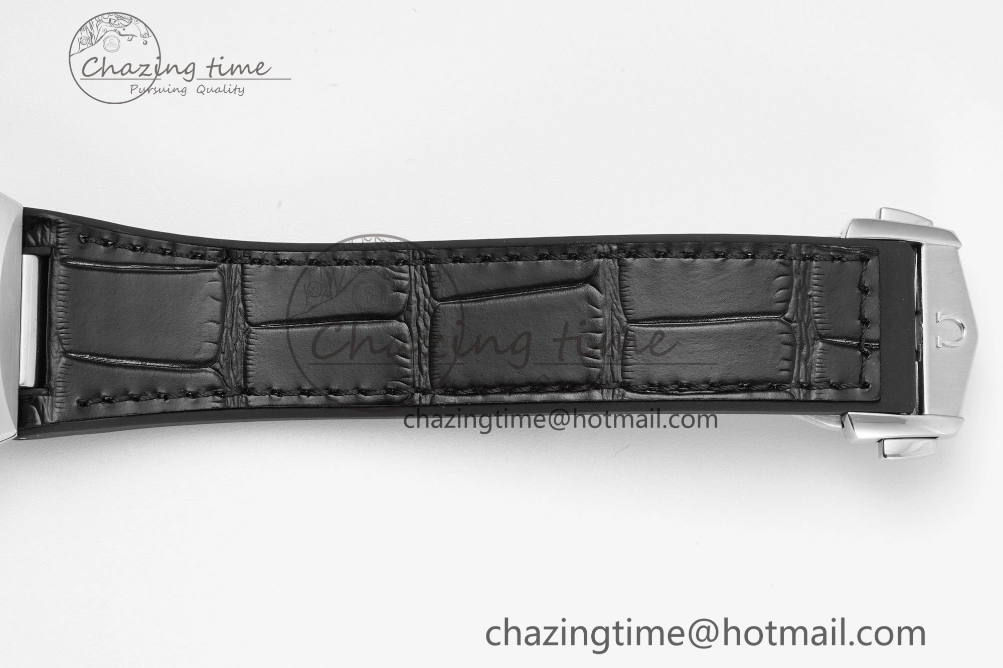 Constellation Black Ceramic SS 8F 1:1 Best Edition White Textured Dial on Black Gummy Strap A Stretchable 7803