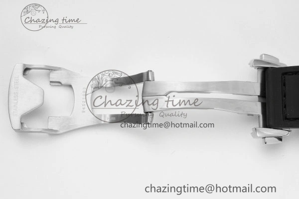 Constellation Black Ceramic SS 8F 1:1 Best Edition White Textured Dial on Black Gummy Strap A Stretchable 7803