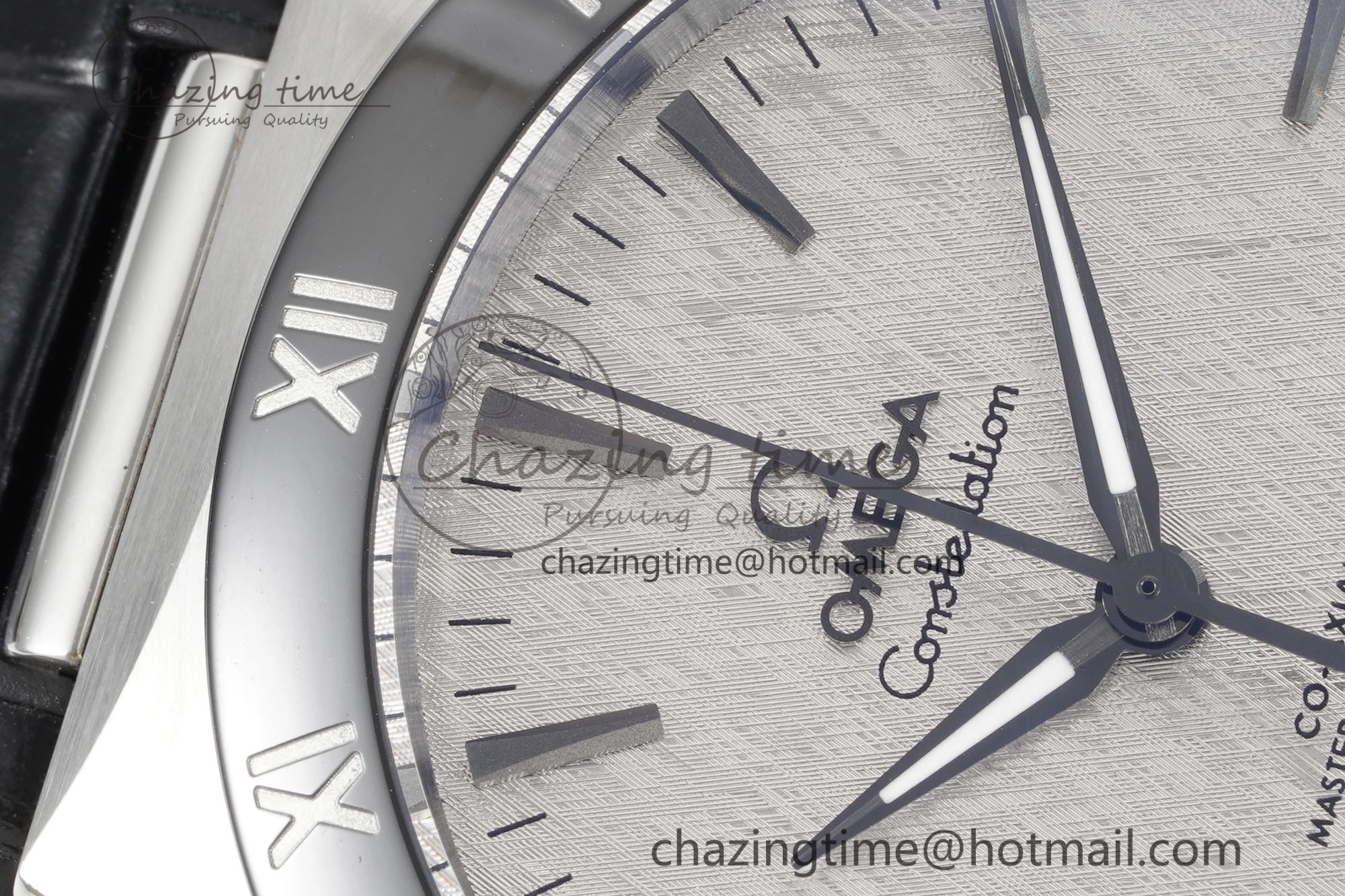 Constellation Black Ceramic SS 8F 1:1 Best Edition White Textured Dial on Black Gummy Strap A Stretchable 7803