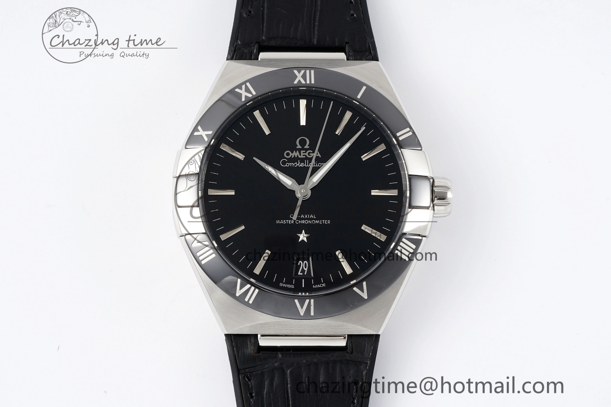 Seasonal Constellation Black Ceramic SS SBF 1:1 Best Edition Black Dial on Black Gummy Strap A8900 Super Clone 7798