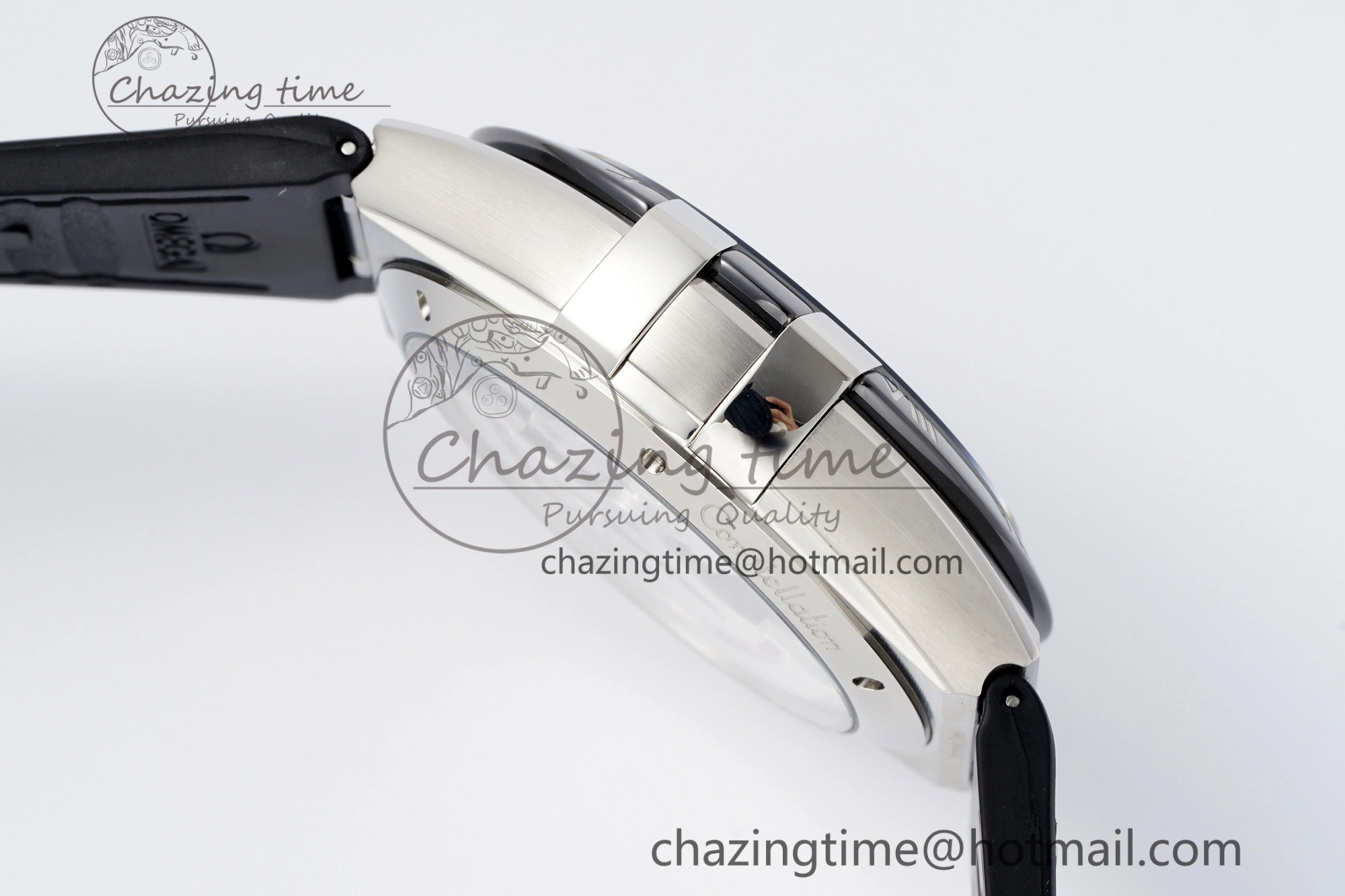Seasonal Constellation Black Ceramic SS SBF 1:1 Best Edition Black Dial on Black Gummy Strap A8900 Super Clone 7798