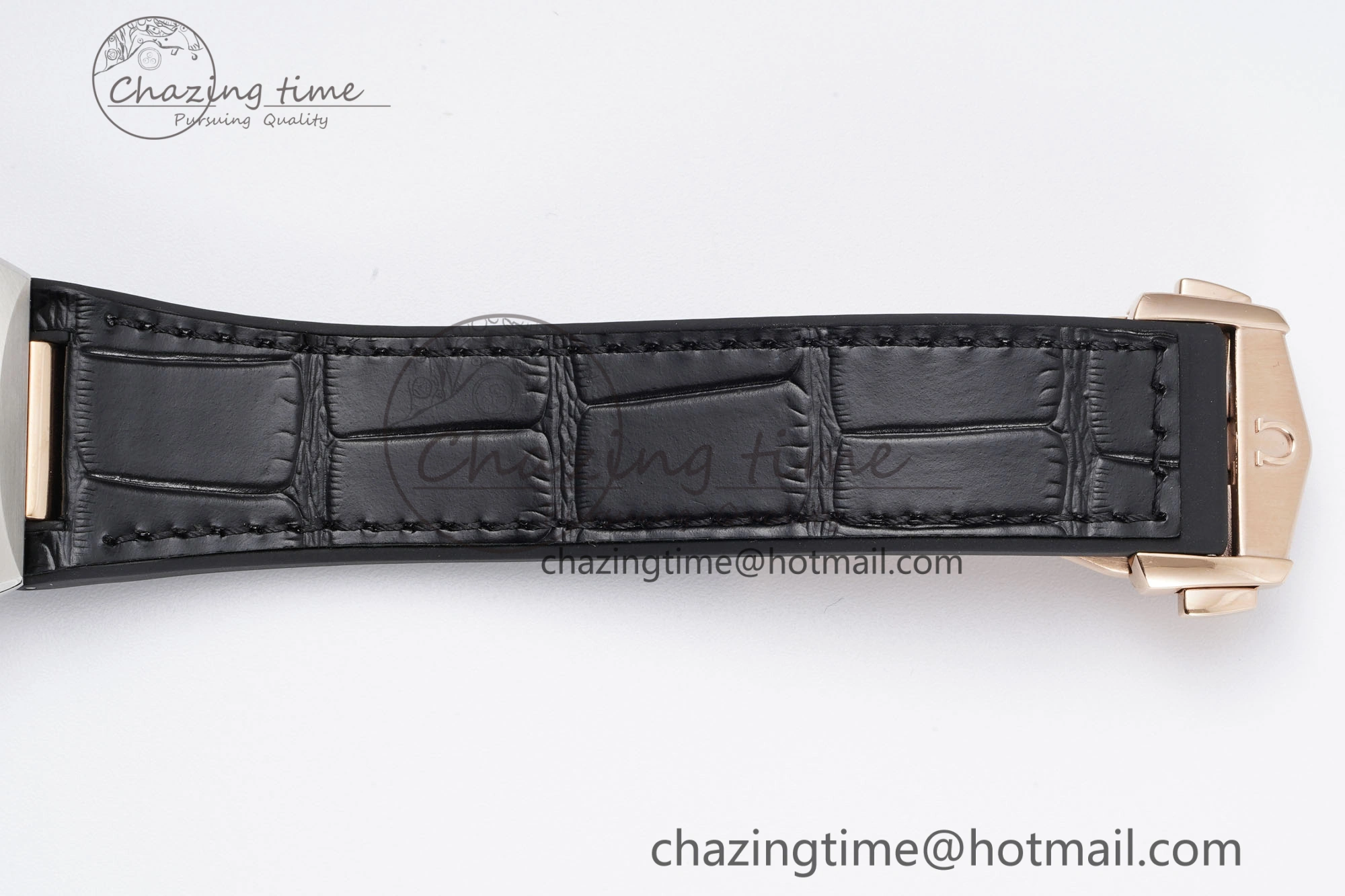 Elegant Constellation Black Ceramic SS RG 8F 1:1 Best Edition White Textured Dial on Black Gummy Strap A 7804