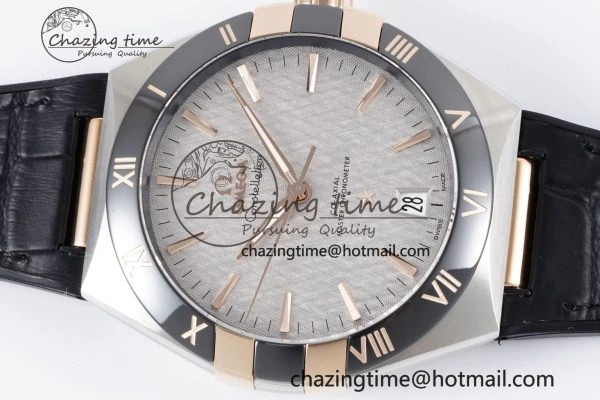 Constellation Black Ceramic SS RG SBF 1:1 Best Edition White Dial on Black Gummy Strap A8900 Super Clone Youthful 7795