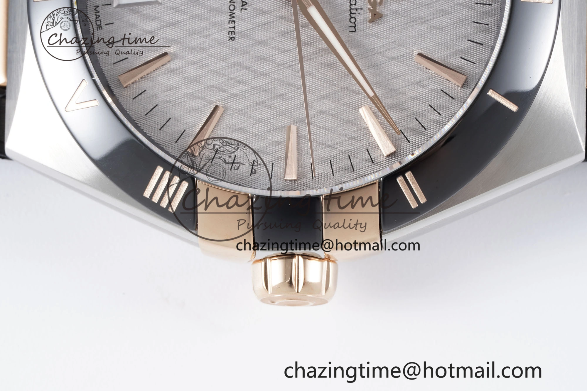 Constellation Black Ceramic SS RG SBF 1:1 Best Edition White Dial on Black Gummy Strap A8900 Super Clone Youthful 7795