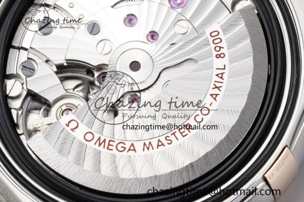 Constellation Black Ceramic SS RG SBF 1:1 Best Edition White Dial on Black Gummy Strap A8900 Super Clone Youthful 7795