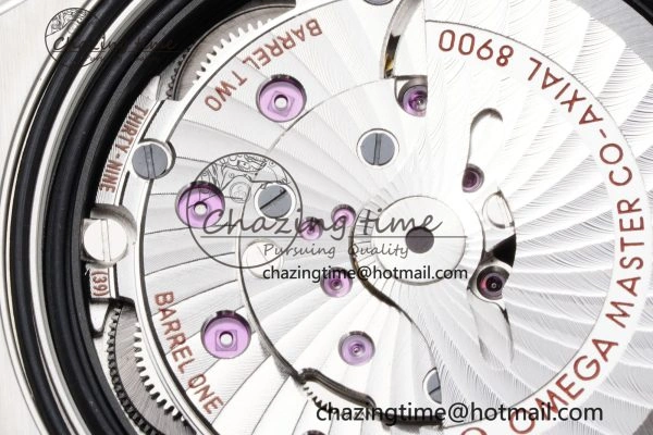 Constellation Black Ceramic SS RG SBF 1:1 Best Edition White Dial on Black Gummy Strap A8900 Super Clone Youthful 7795