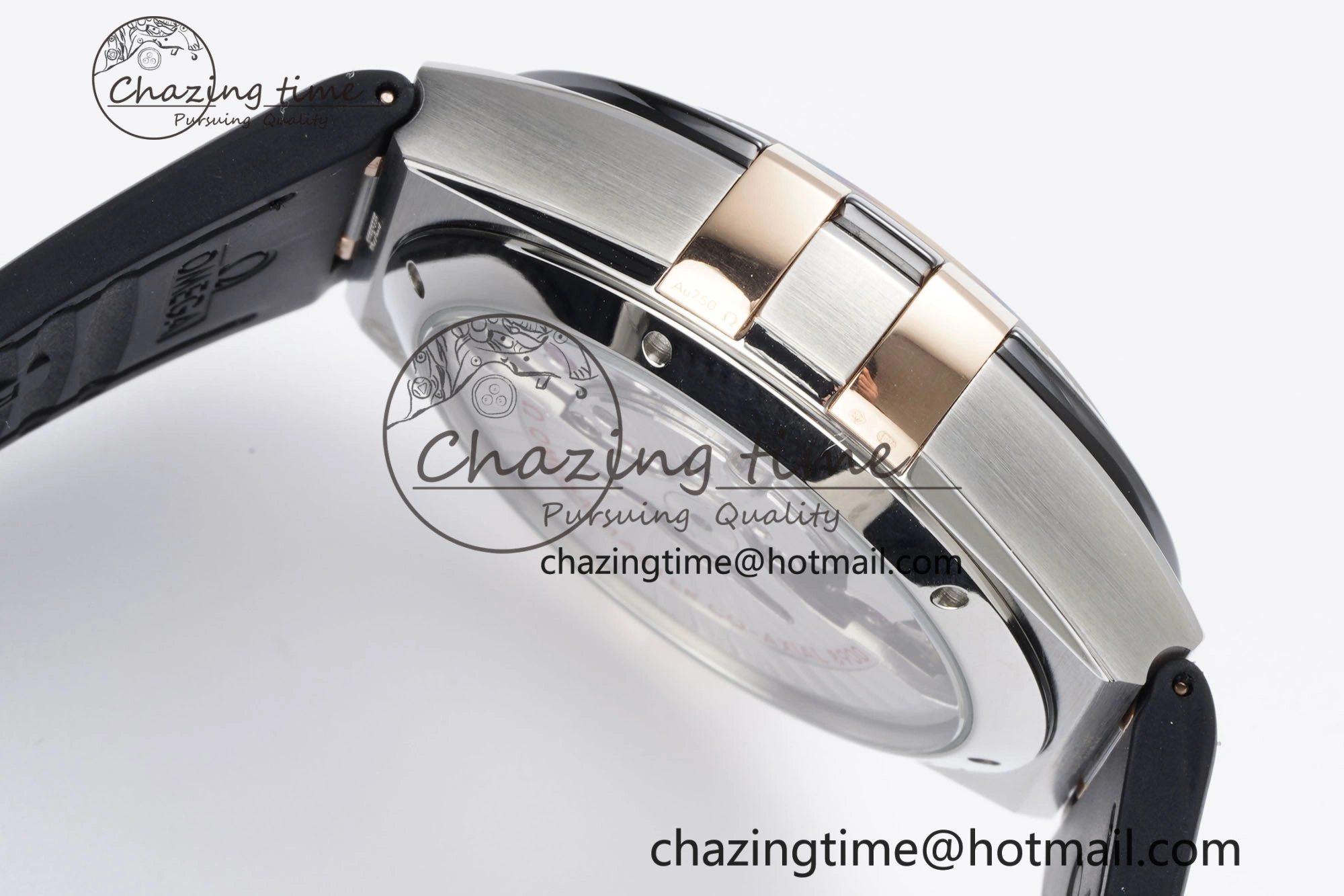 Constellation Black Ceramic SS RG SBF 1:1 Best Edition White Dial on Black Gummy Strap A8900 Super Clone Youthful 7795