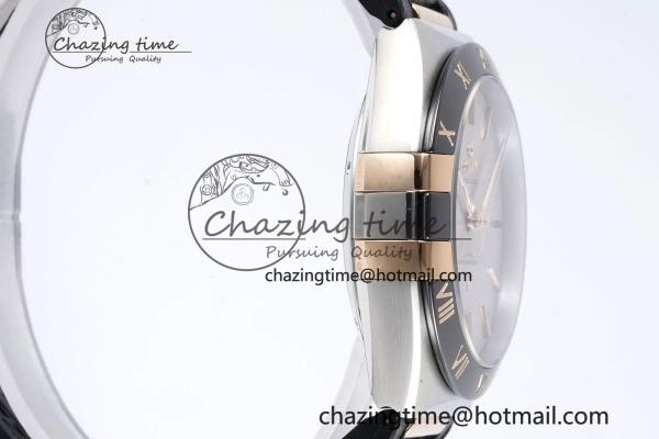 Constellation Black Ceramic SS RG SBF 1:1 Best Edition White Dial on Black Gummy Strap A8900 Super Clone Youthful 7795