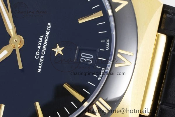 Efficient Constellation Black Ceramic YG 8F 1:1 Best Edition Black Dial on Black Gummy Strap A 7801