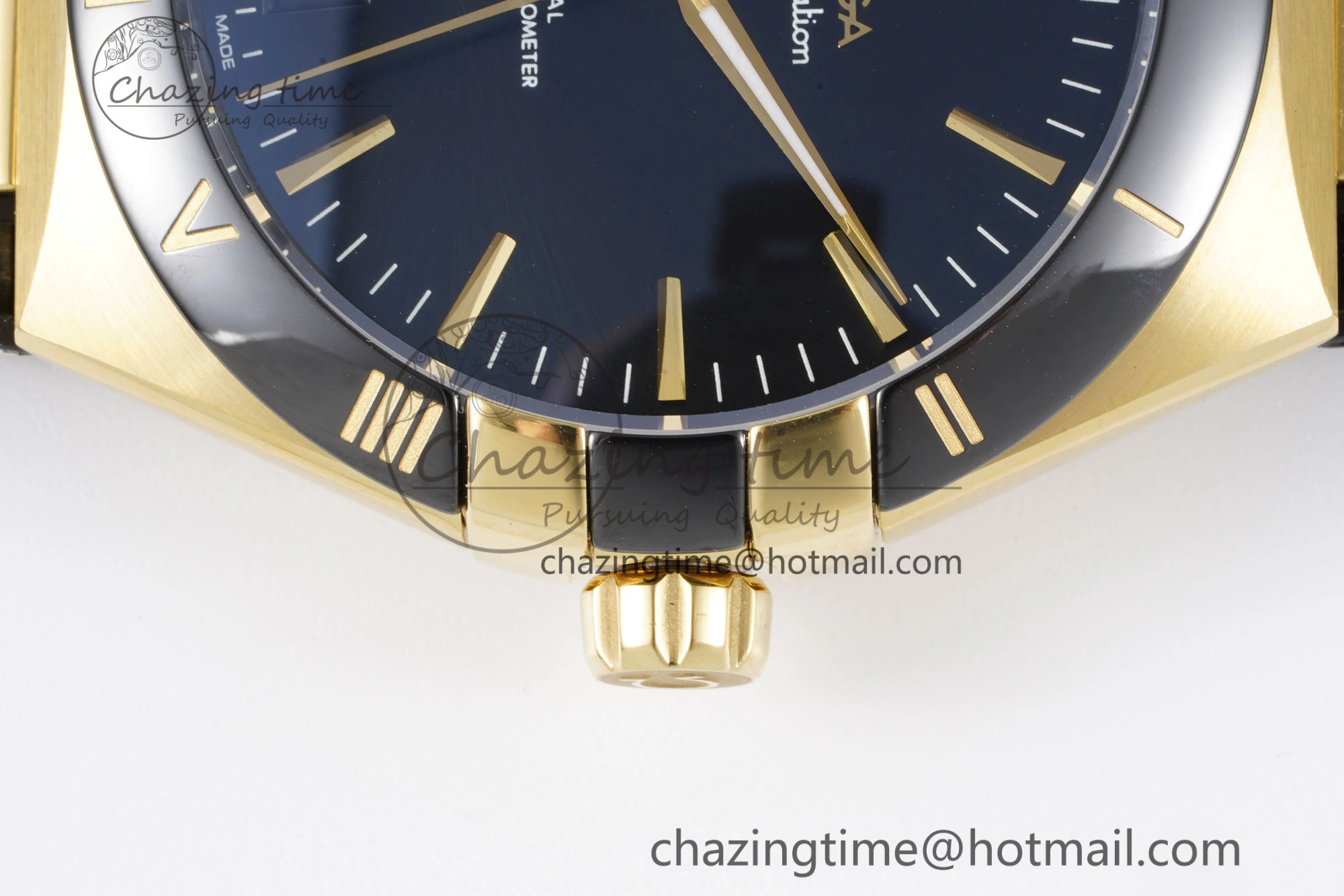 Efficient Constellation Black Ceramic YG 8F 1:1 Best Edition Black Dial on Black Gummy Strap A 7801