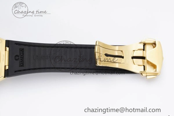 Efficient Constellation Black Ceramic YG 8F 1:1 Best Edition Black Dial on Black Gummy Strap A 7801
