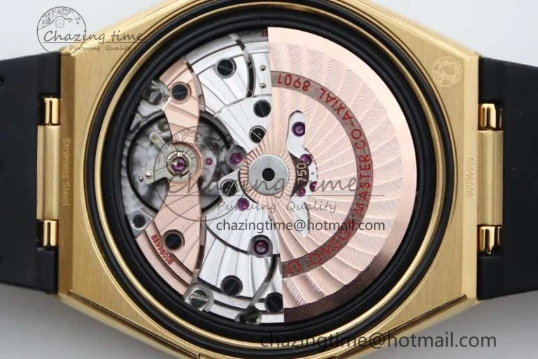 Constellation Black Ceramic YG SBF 1:1 Best Edition Black Dial on Black Gummy Strap A8900 Super Clone Thermal 7796