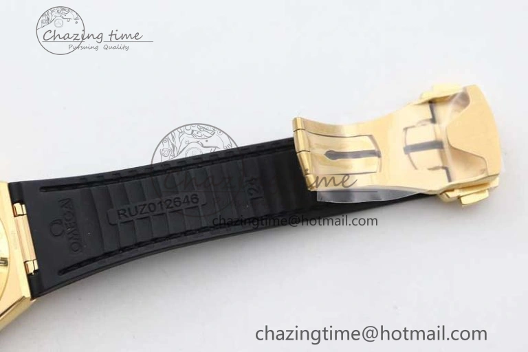 Constellation Black Ceramic YG SBF 1:1 Best Edition Black Dial on Black Gummy Strap A8900 Super Clone Thermal 7796