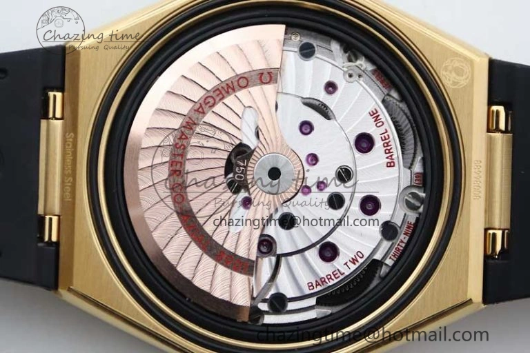 Constellation Black Ceramic YG SBF 1:1 Best Edition Black Dial on Black Gummy Strap A8900 Super Clone Thermal 7796
