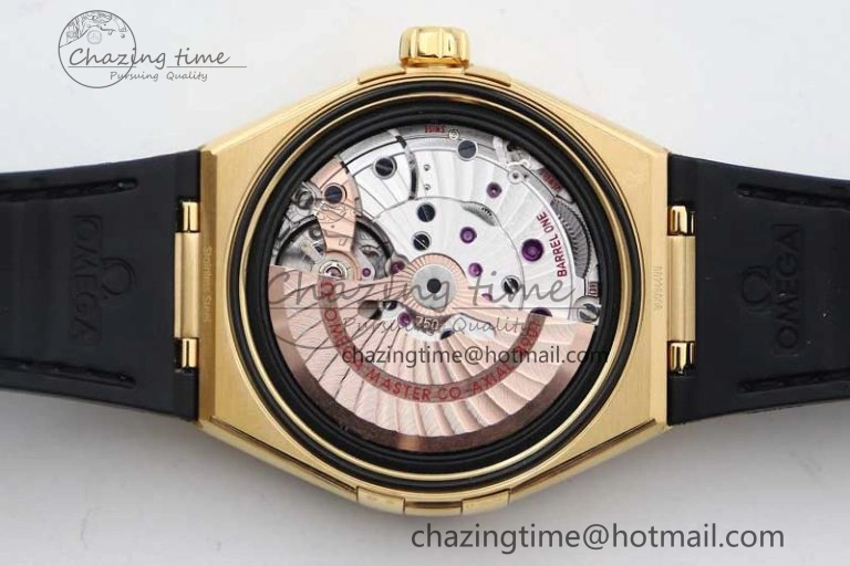 Constellation Black Ceramic YG SBF 1:1 Best Edition Black Dial on Black Gummy Strap A8900 Super Clone Thermal 7796
