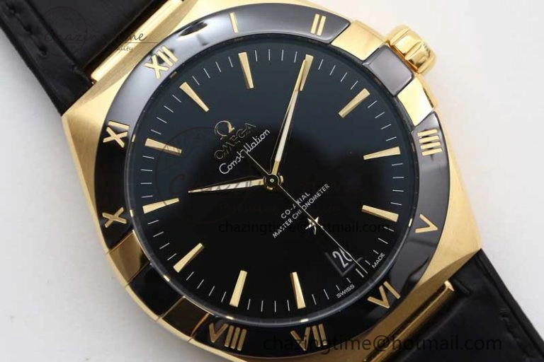 Constellation Black Ceramic YG SBF 1:1 Best Edition Black Dial on Black Gummy Strap A8900 Super Clone Thermal 7796