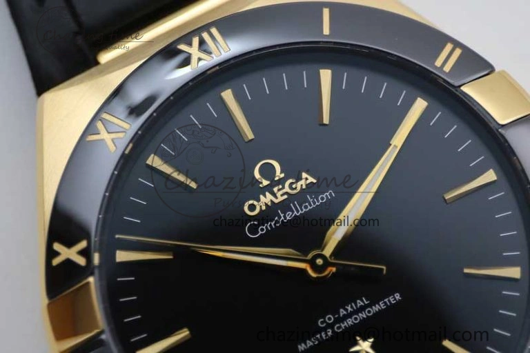 Constellation Black Ceramic YG SBF 1:1 Best Edition Black Dial on Black Gummy Strap A8900 Super Clone Thermal 7796