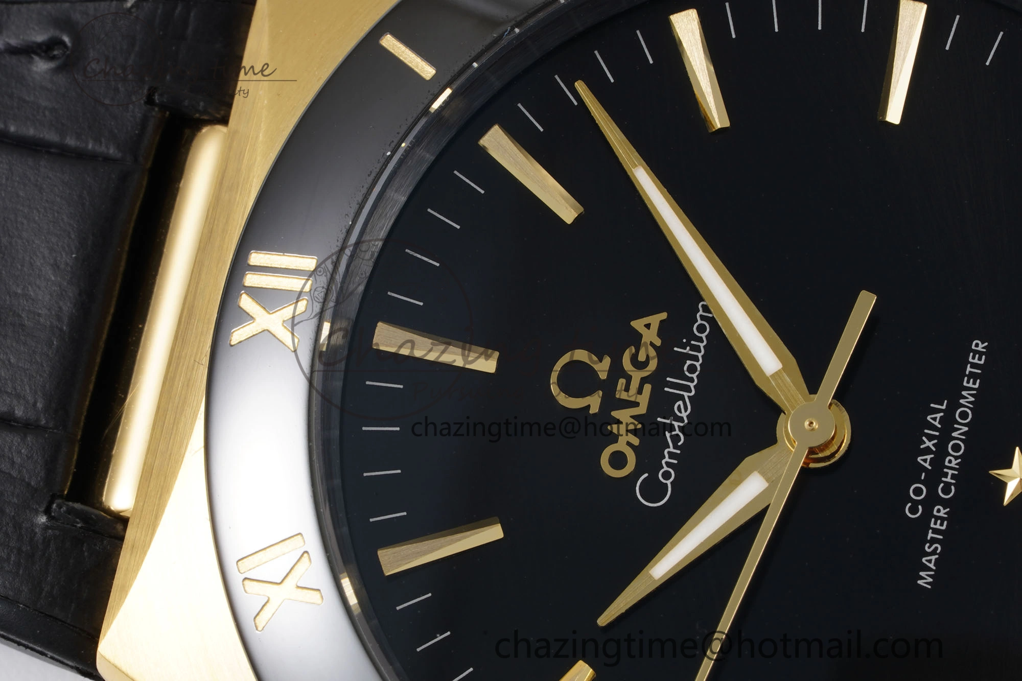 ZipUp Constellation Black Ceramic YG VSF 1:1 Best Edition Black Dial on Black Gummy Strap A8900 Super Clone 7764