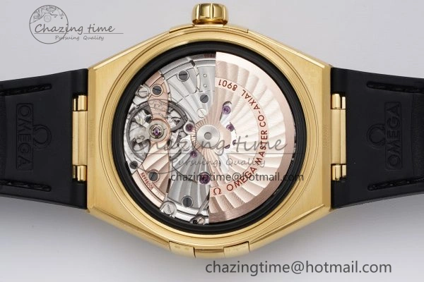 ZipUp Constellation Black Ceramic YG VSF 1:1 Best Edition Black Dial on Black Gummy Strap A8900 Super Clone 7764