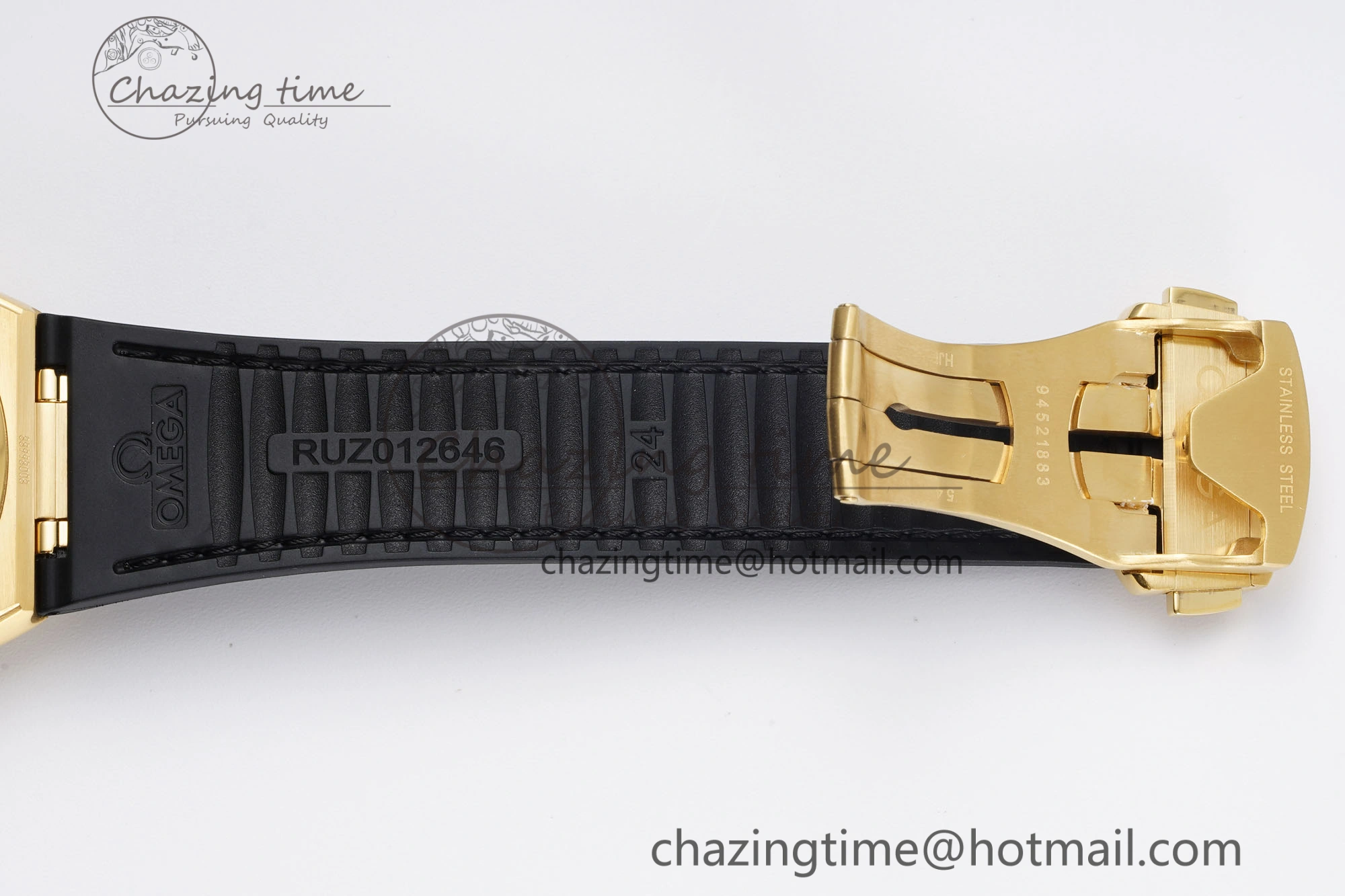 ZipUp Constellation Black Ceramic YG VSF 1:1 Best Edition Black Dial on Black Gummy Strap A8900 Super Clone 7764