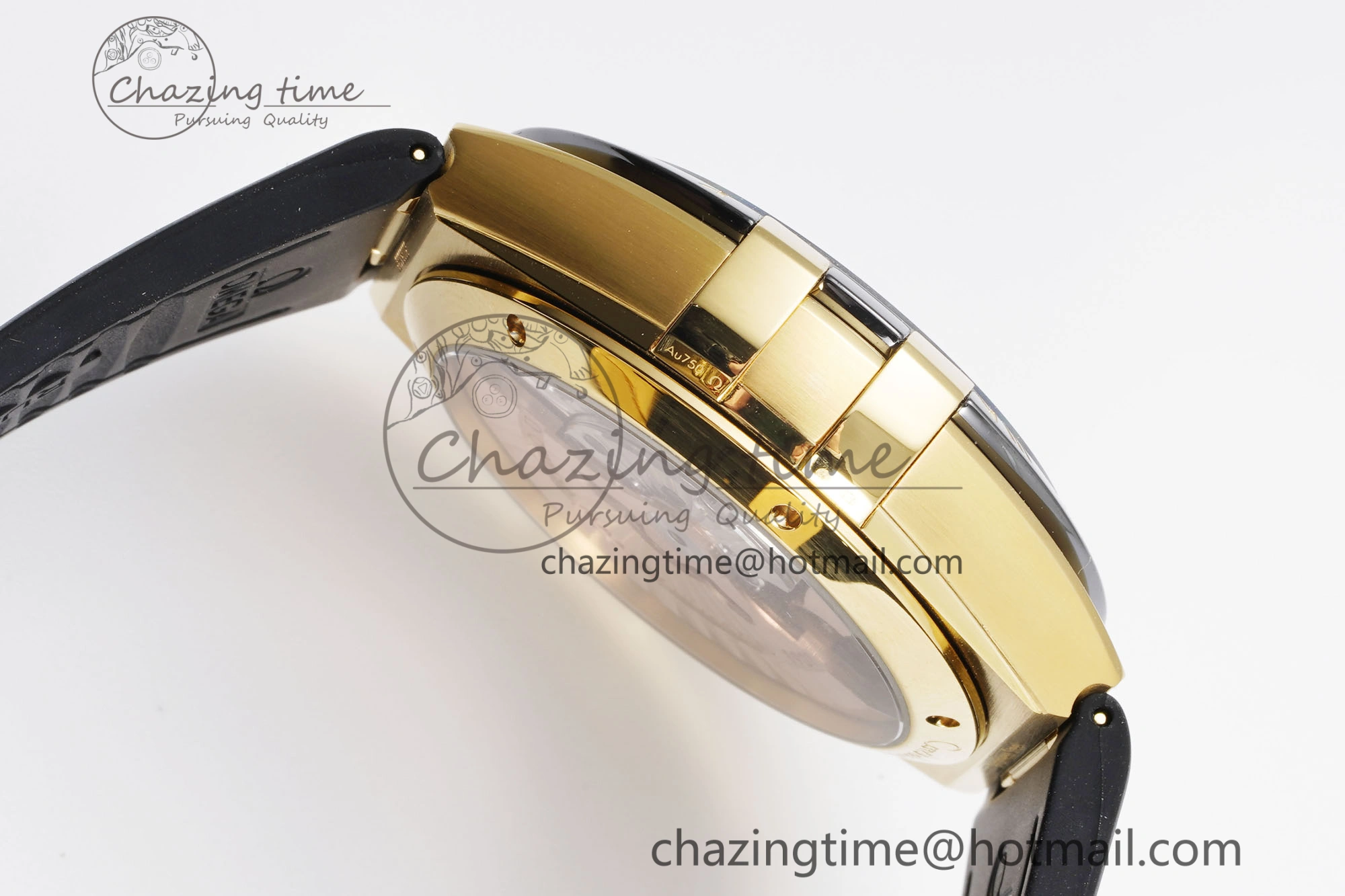ZipUp Constellation Black Ceramic YG VSF 1:1 Best Edition Black Dial on Black Gummy Strap A8900 Super Clone 7764