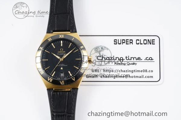 ZipUp Constellation Black Ceramic YG VSF 1:1 Best Edition Black Dial on Black Gummy Strap A8900 Super Clone 7764