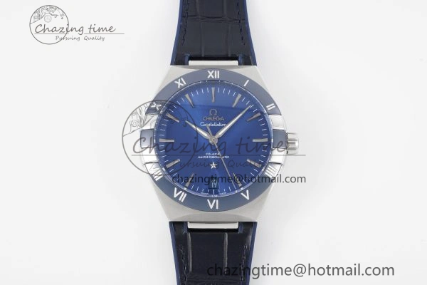 Comfortable Constellation Blue Ceramic SS 8F 1:1 Best Edition Blue Dial on Blue Gummy Strap A 7800