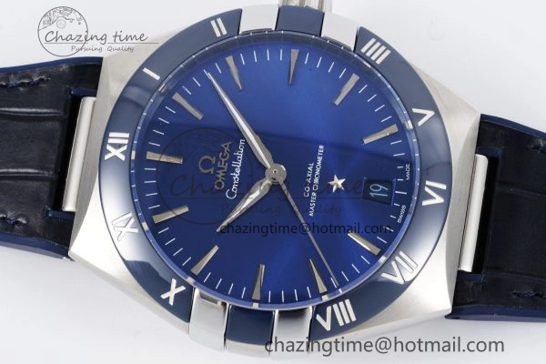 Comfortable Constellation Blue Ceramic SS 8F 1:1 Best Edition Blue Dial on Blue Gummy Strap A 7800