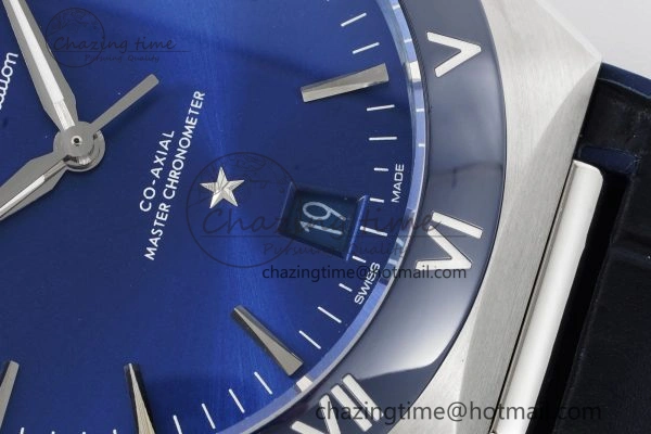 Comfortable Constellation Blue Ceramic SS 8F 1:1 Best Edition Blue Dial on Blue Gummy Strap A 7800