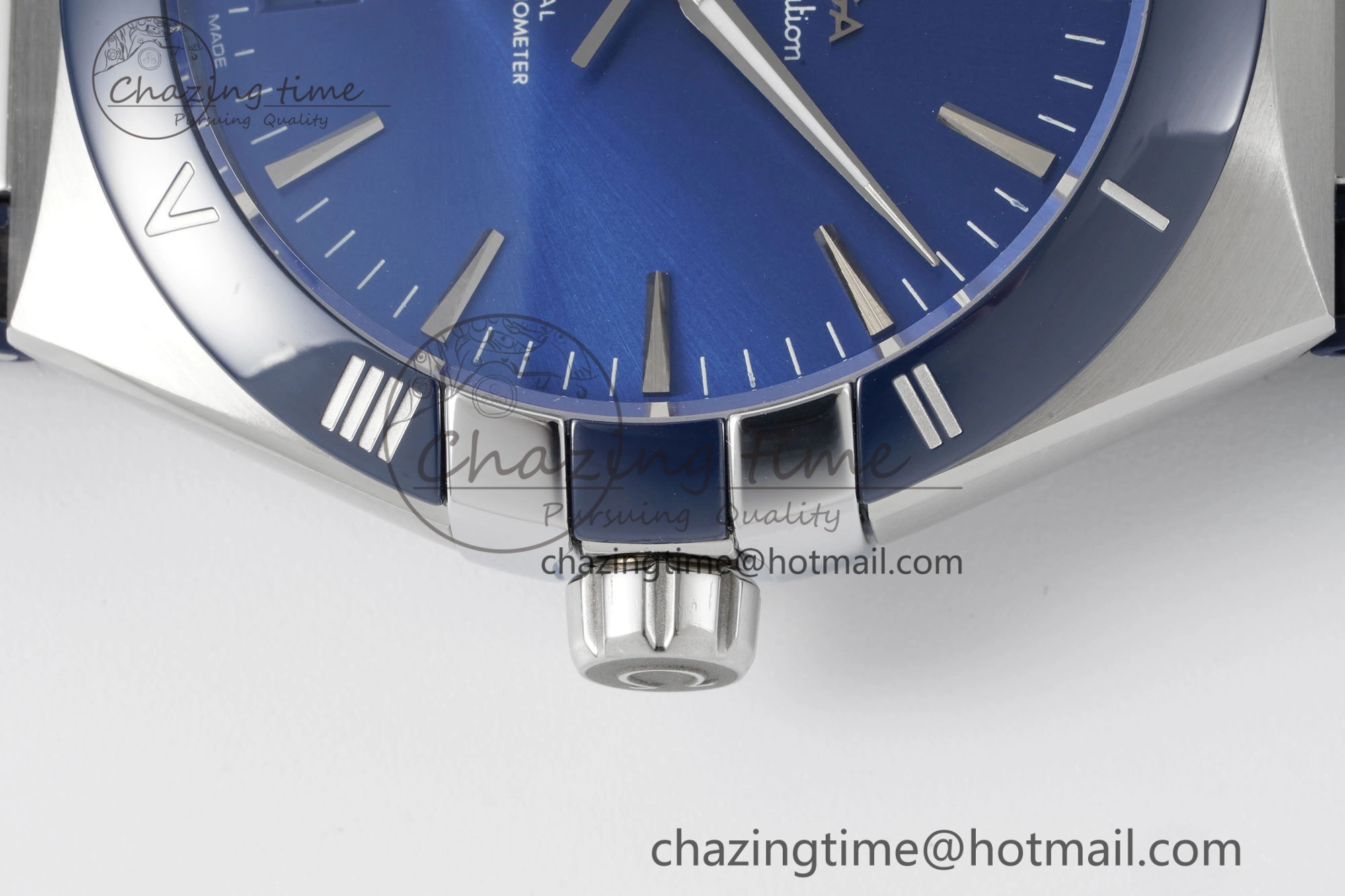 Comfortable Constellation Blue Ceramic SS 8F 1:1 Best Edition Blue Dial on Blue Gummy Strap A 7800