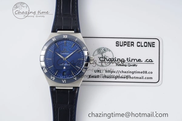 Comfortable Constellation Blue Ceramic SS 8F 1:1 Best Edition Blue Dial on Blue Gummy Strap A 7800