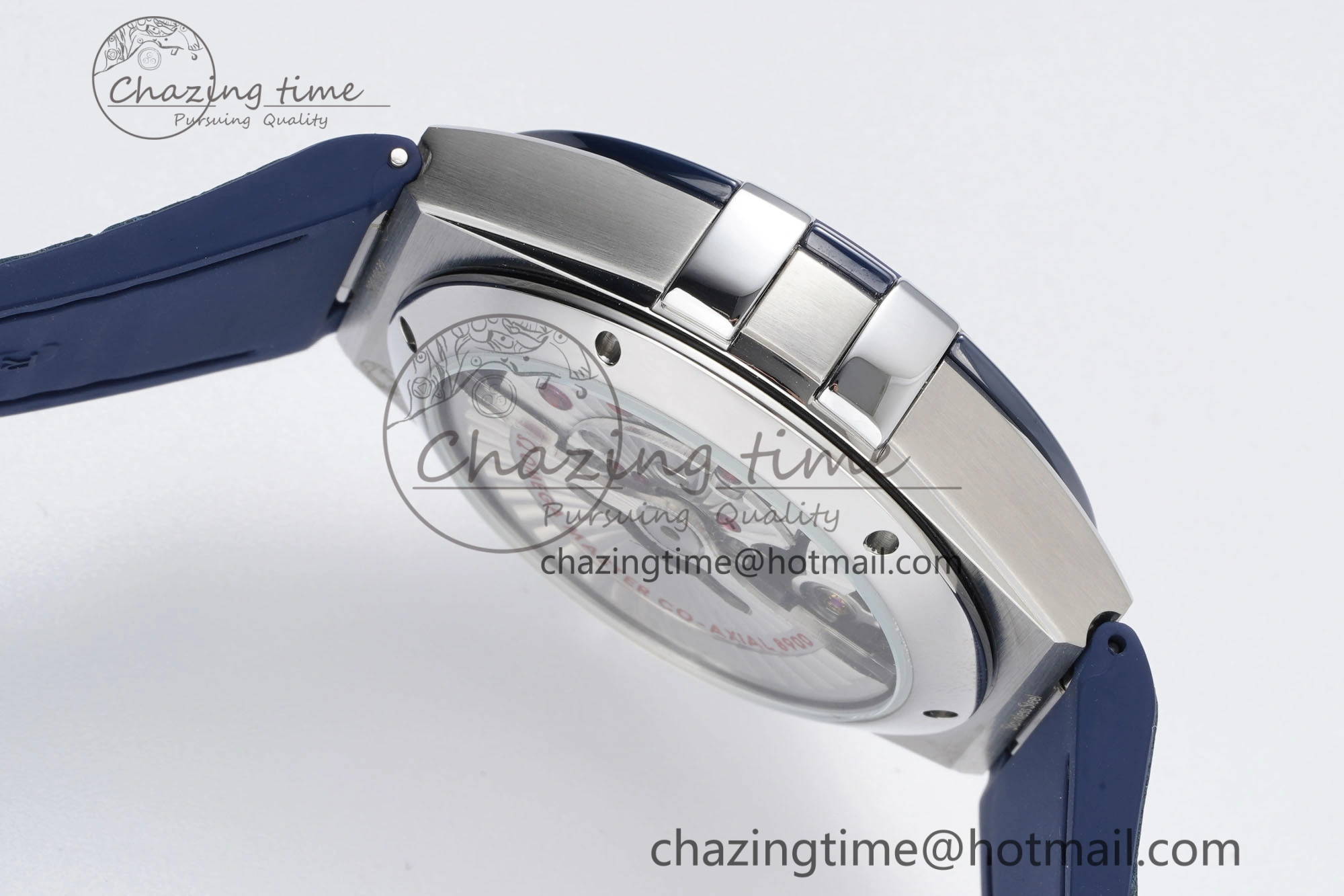 Comfortable Constellation Blue Ceramic SS 8F 1:1 Best Edition Blue Dial on Blue Gummy Strap A 7800
