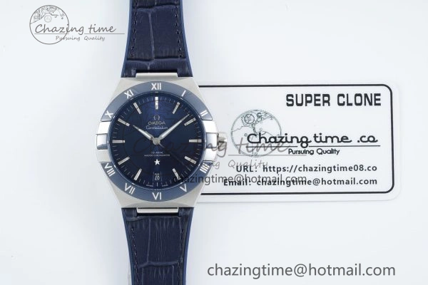 Constellation Blue Ceramic SS VSF 1:1 Best Edition Blue Dial on Blue Gummy Strap A8900 Super Clone Timeless 7806