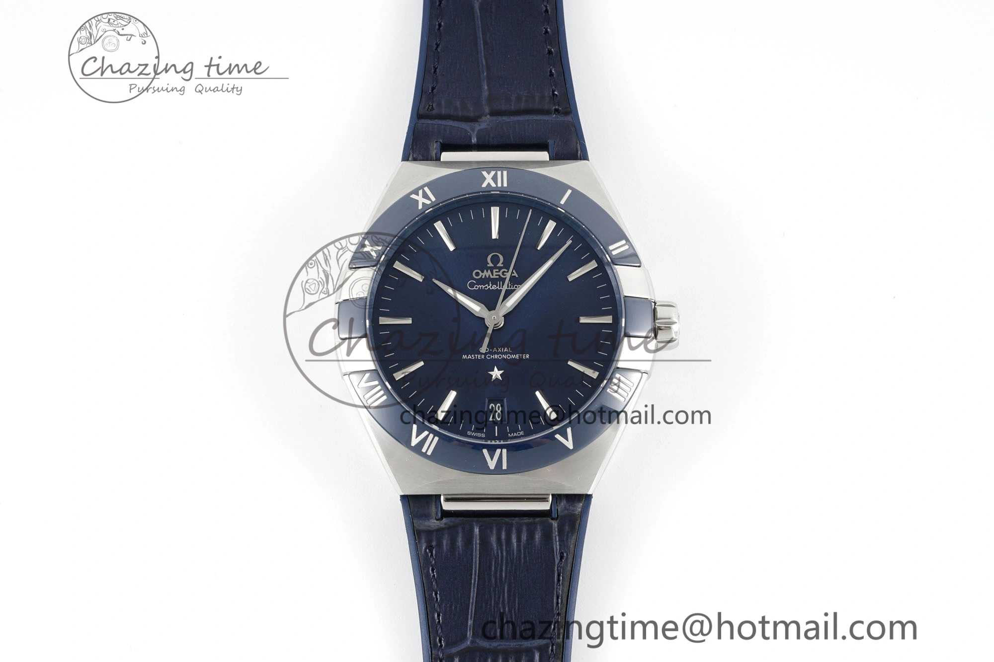Constellation Blue Ceramic SS VSF 1:1 Best Edition Blue Dial on Blue Gummy Strap A8900 Super Clone Timeless 7806