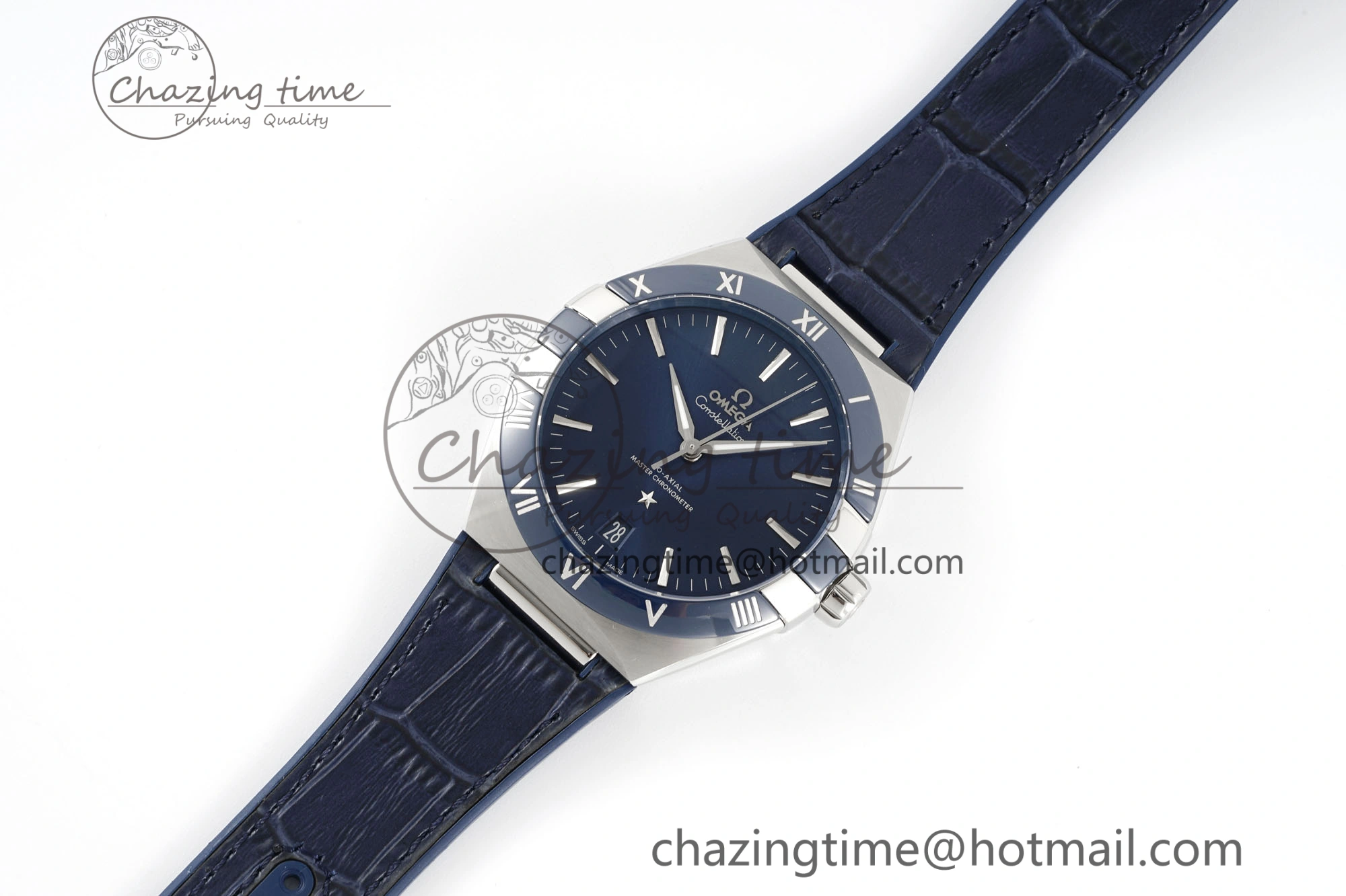 Constellation Blue Ceramic SS VSF 1:1 Best Edition Blue Dial on Blue Gummy Strap A8900 Super Clone Timeless 7806