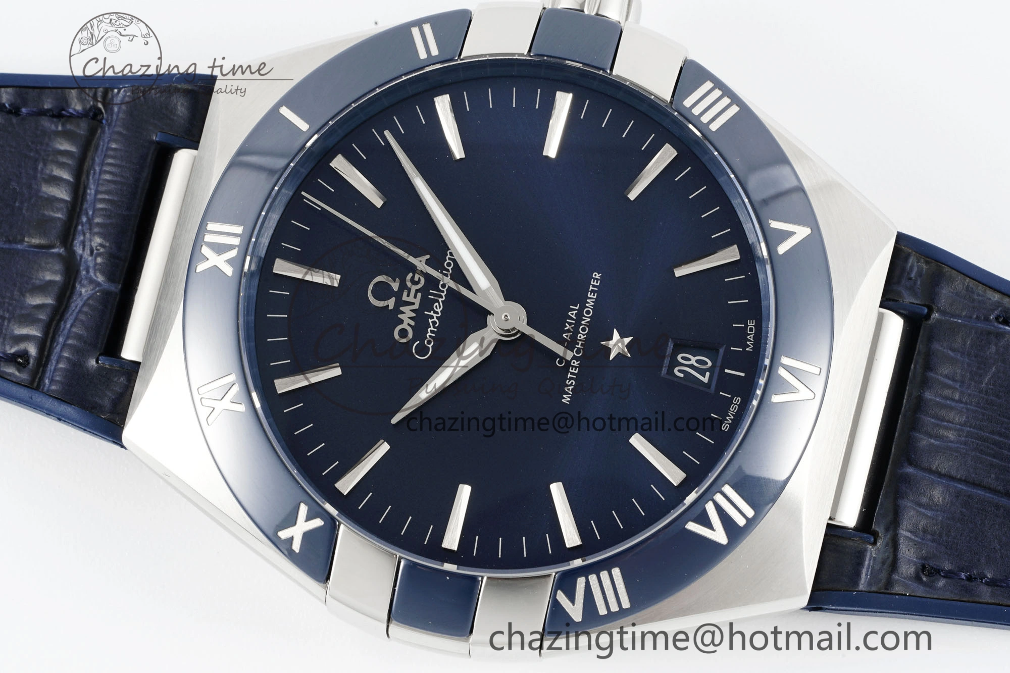 Constellation Blue Ceramic SS VSF 1:1 Best Edition Blue Dial on Blue Gummy Strap A8900 Super Clone Timeless 7806