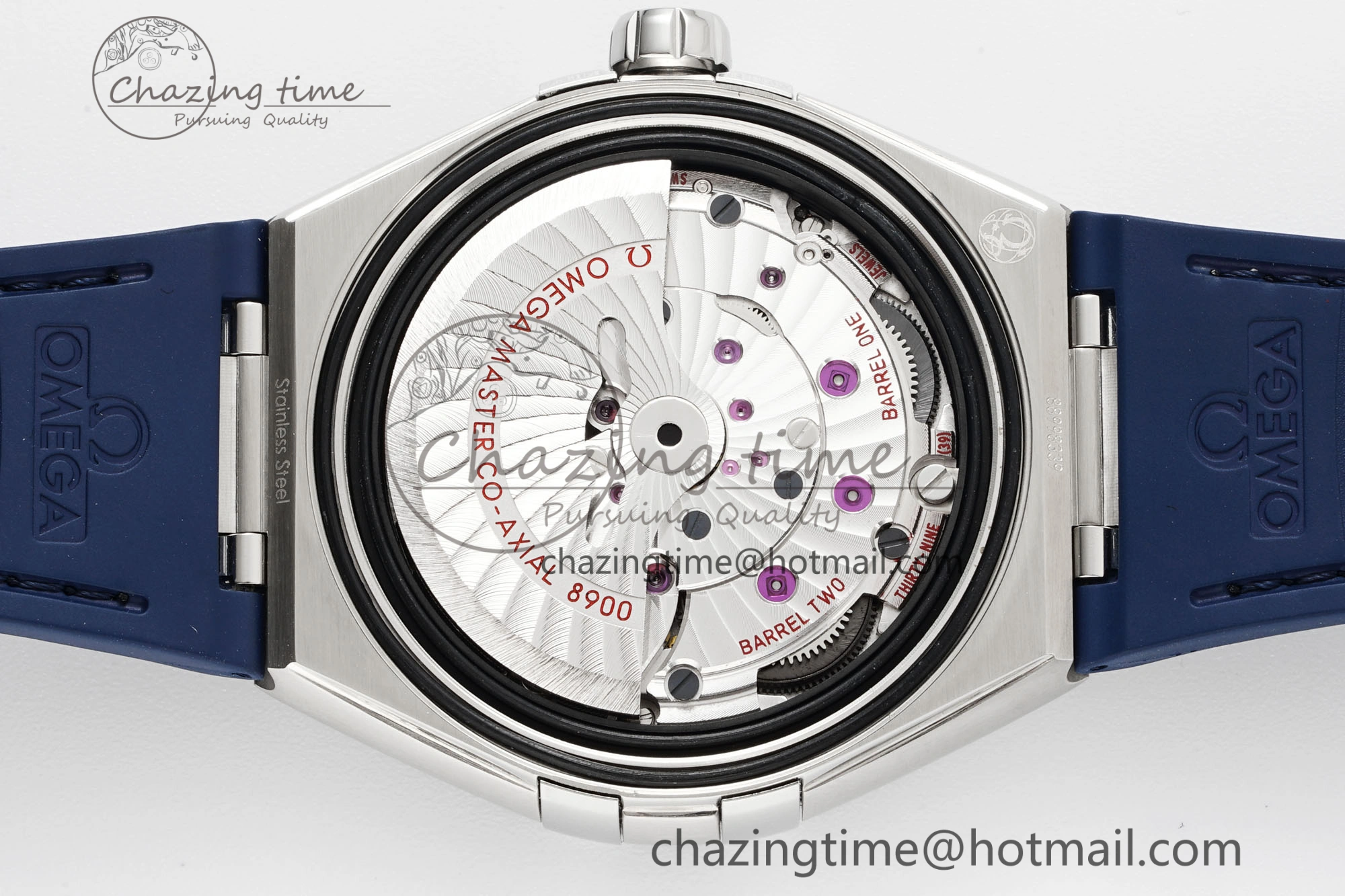 Constellation Blue Ceramic SS VSF 1:1 Best Edition Blue Dial on Blue Gummy Strap A8900 Super Clone Timeless 7806