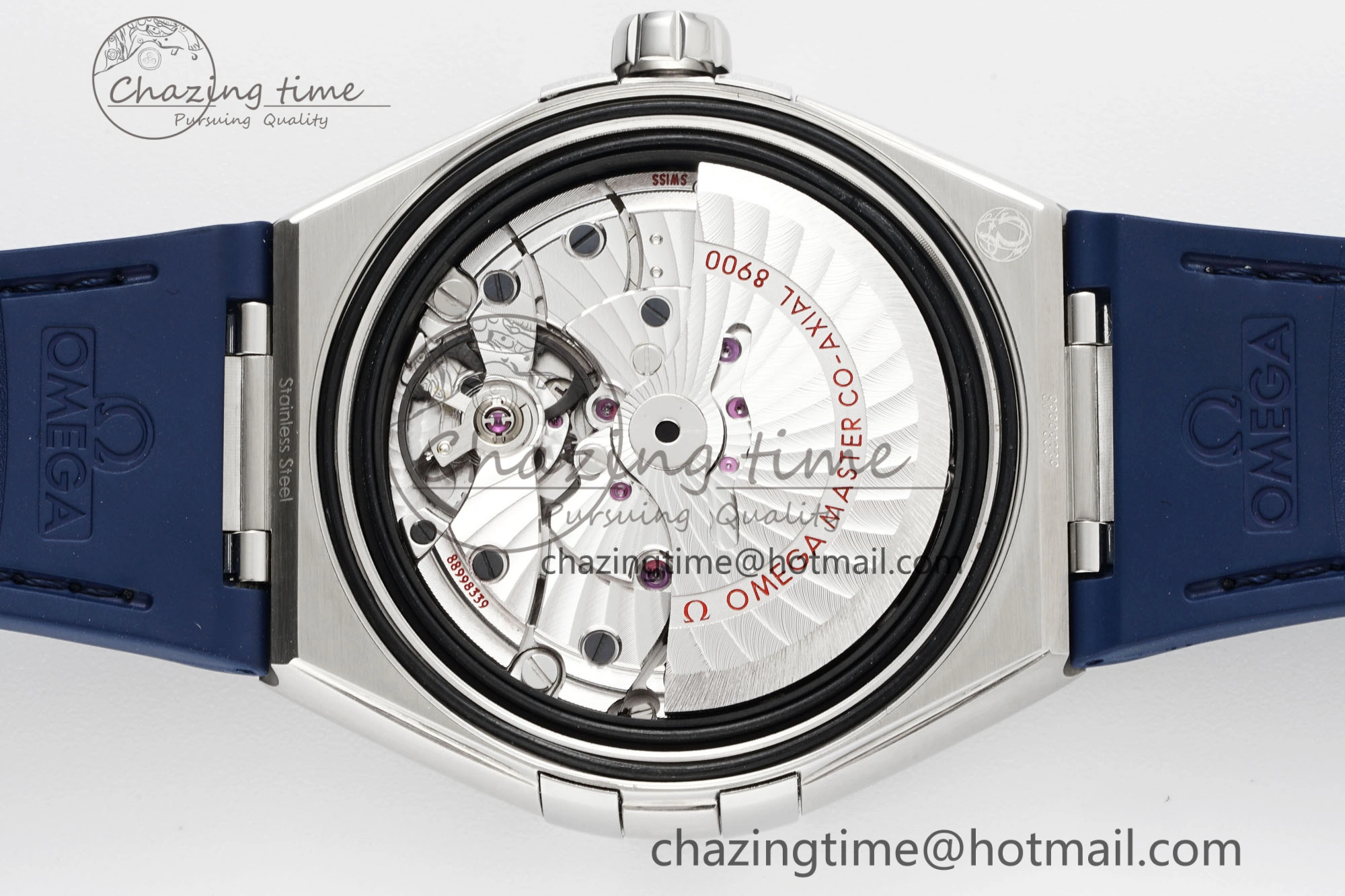 Constellation Blue Ceramic SS VSF 1:1 Best Edition Blue Dial on Blue Gummy Strap A8900 Super Clone Timeless 7806
