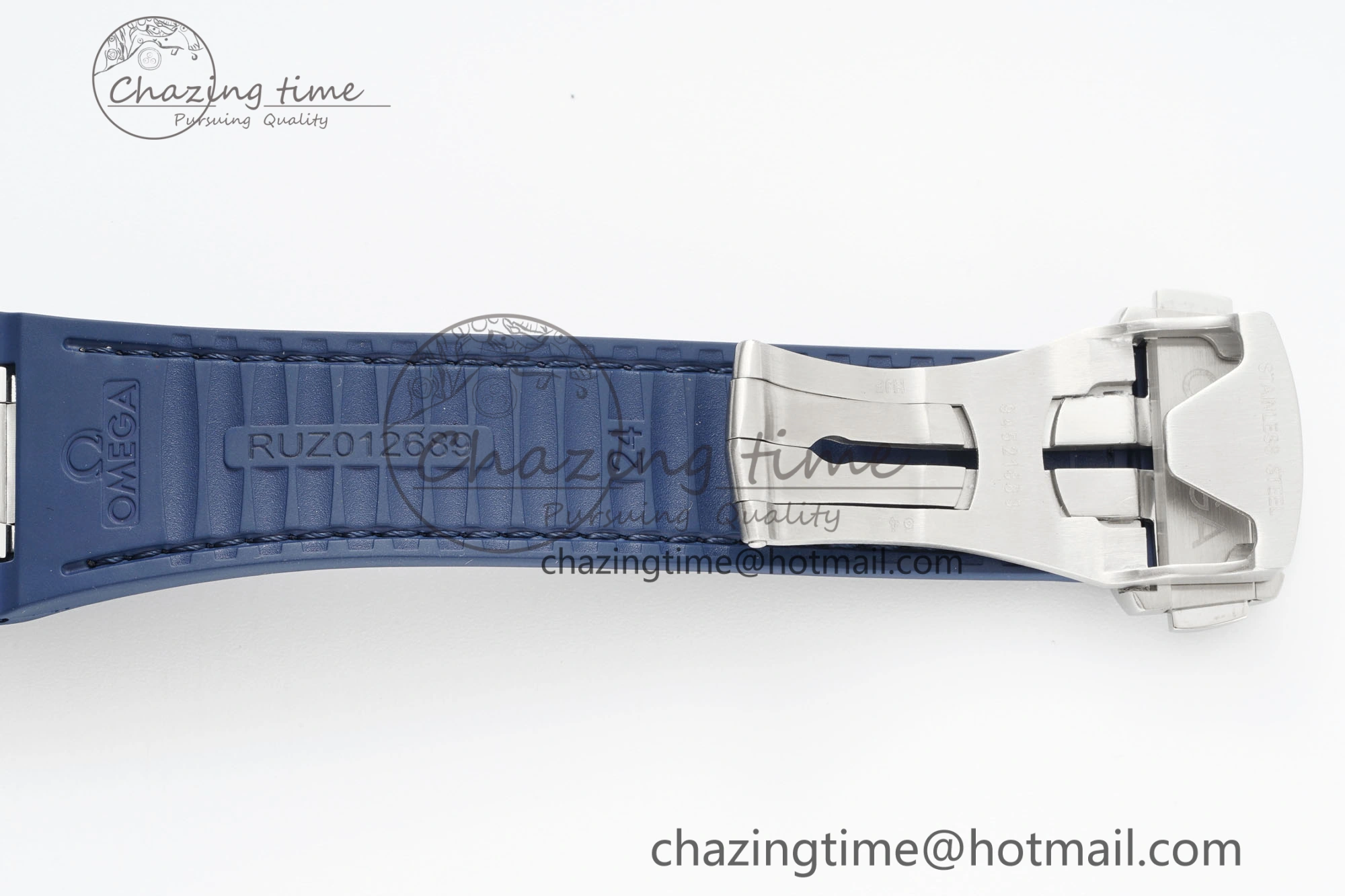 Constellation Blue Ceramic SS VSF 1:1 Best Edition Blue Dial on Blue Gummy Strap A8900 Super Clone Timeless 7806