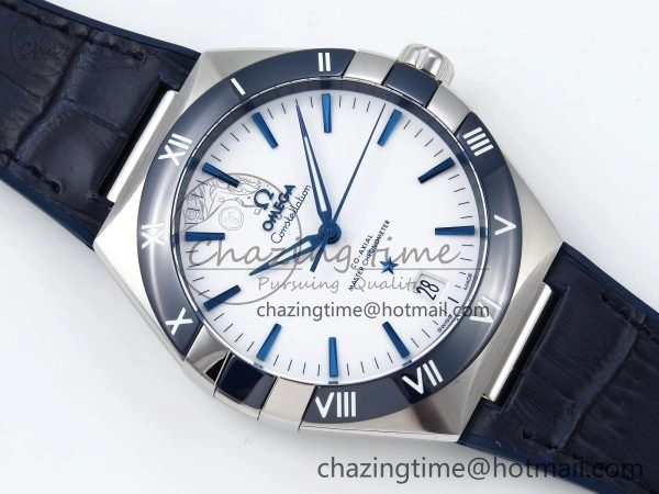 Constellation Blue Ceramic SS VSF 1:1 Best Edition White Dial on Blue Gummy Strap A8900 Super Clone Packable 7729