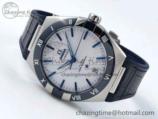 Constellation Blue Ceramic SS VSF 1:1 Best Edition White Dial on Blue Gummy Strap A8900 Super Clone Packable 7729
