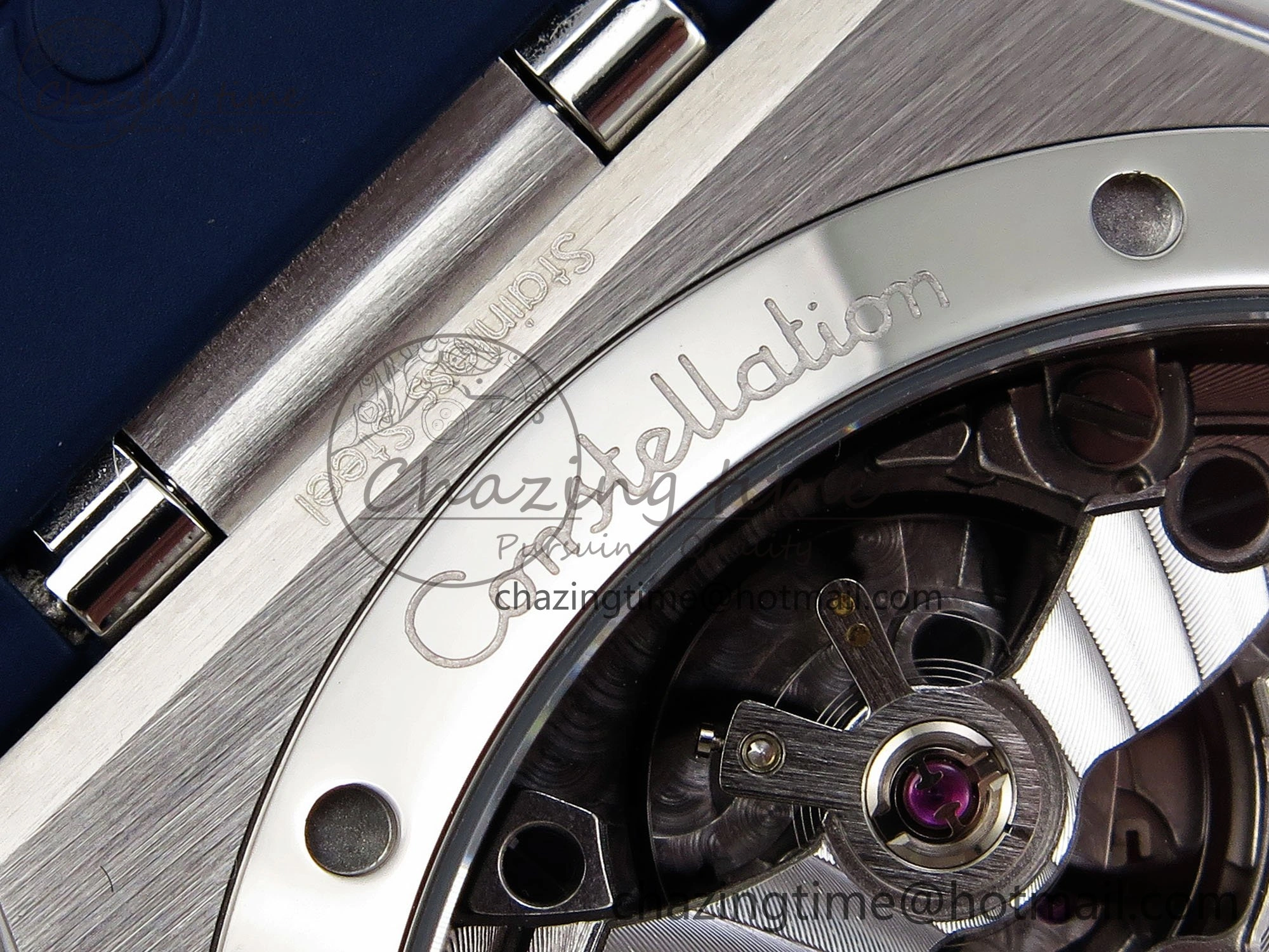 Constellation Blue Ceramic SS VSF 1:1 Best Edition White Dial on Blue Gummy Strap A8900 Super Clone Packable 7729