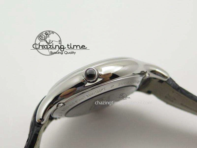 Unisex Crazy Carats V6F 1:1 Best Edition Diamonds Bezel Black Dial On Black Leather Strap Swiss Quartz 6603