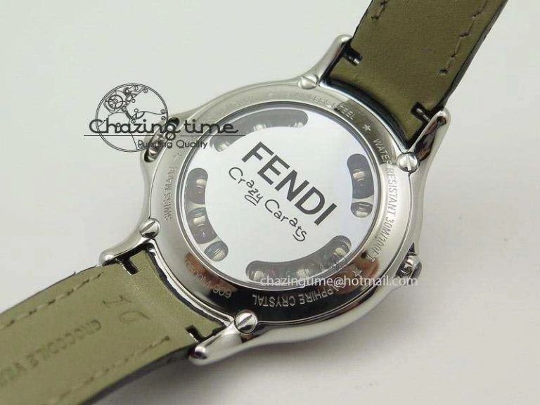 Unisex Crazy Carats V6F 1:1 Best Edition Diamonds Bezel Black Dial On Black Leather Strap Swiss Quartz 6603