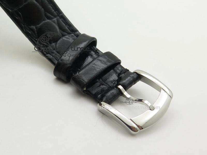 Unisex Crazy Carats V6F 1:1 Best Edition Diamonds Bezel Black Dial On Black Leather Strap Swiss Quartz 6603