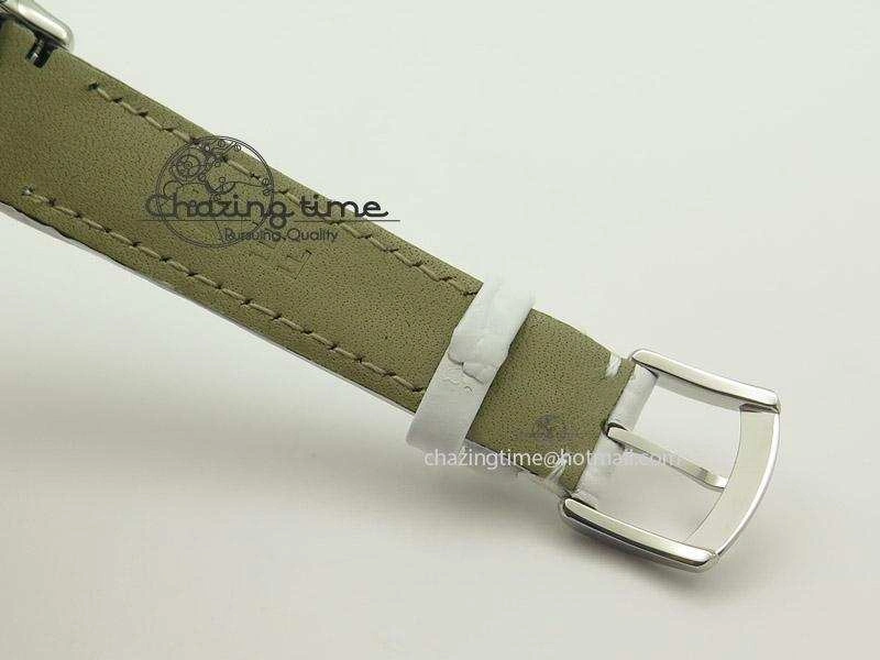 Thermal Crazy Carats V6F 1:1 Best Edition Diamonds Bezel White Dial On White Leather Strap Swiss Quartz 6602