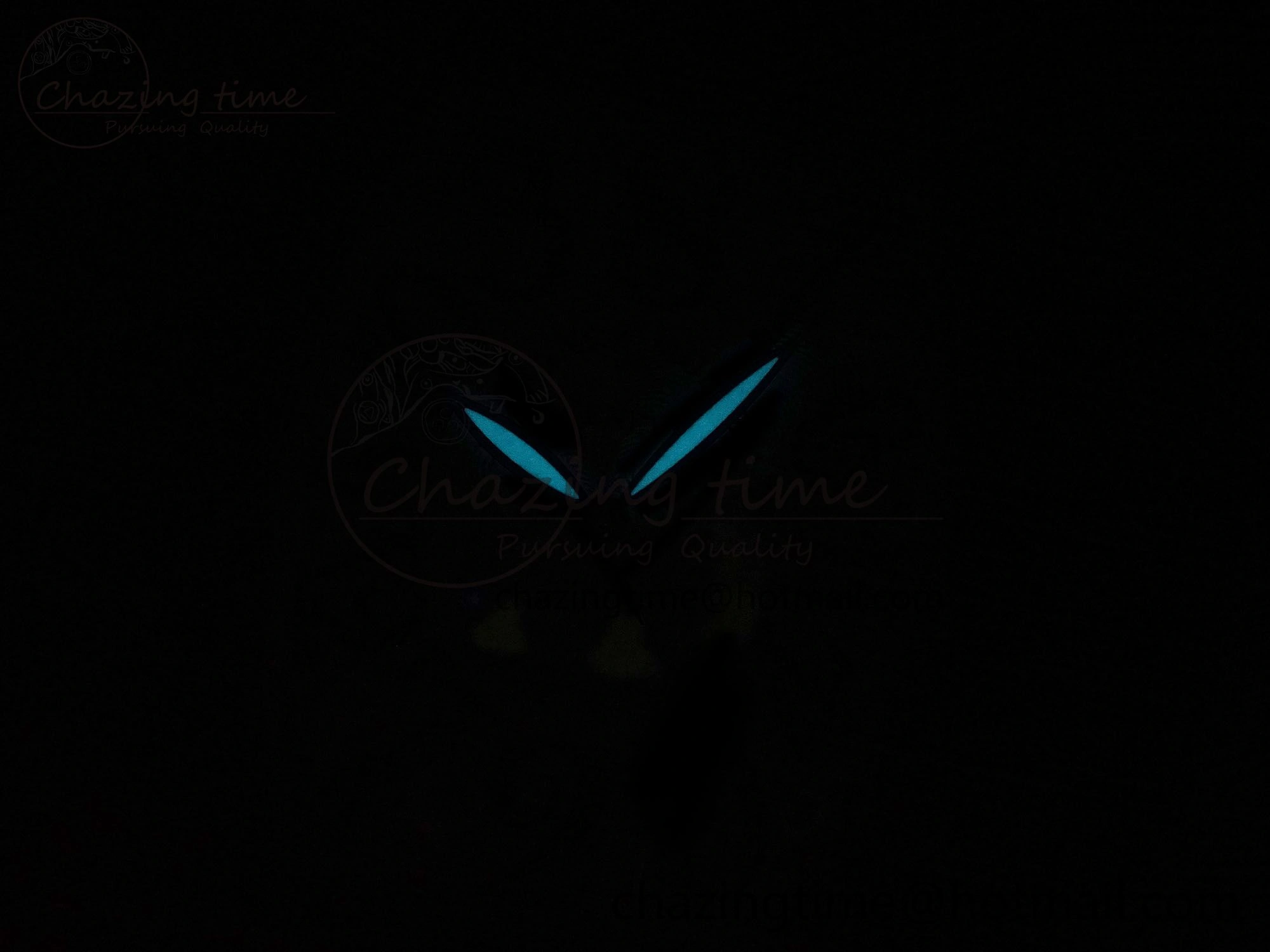 WrinkleFree Crazy Hours Blue PVD TWF Best Edition White Dial on Blue Leather Strap A23J 6494