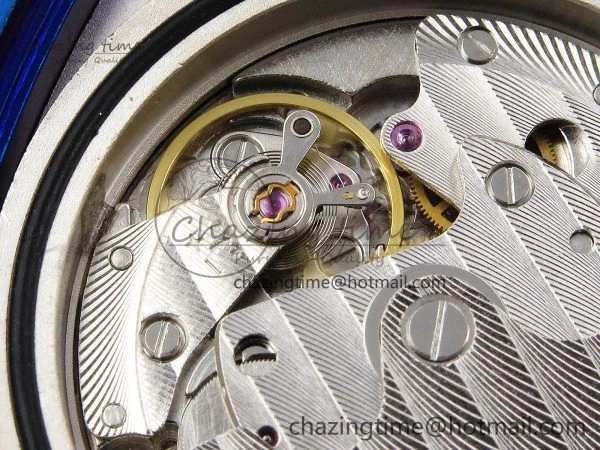 WrinkleFree Crazy Hours Blue PVD TWF Best Edition White Dial on Blue Leather Strap A23J 6494