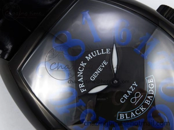 Colorful Crazy Hours PVD TWF Best Edition Gray Dial on Black Leather Strap A23J 6493